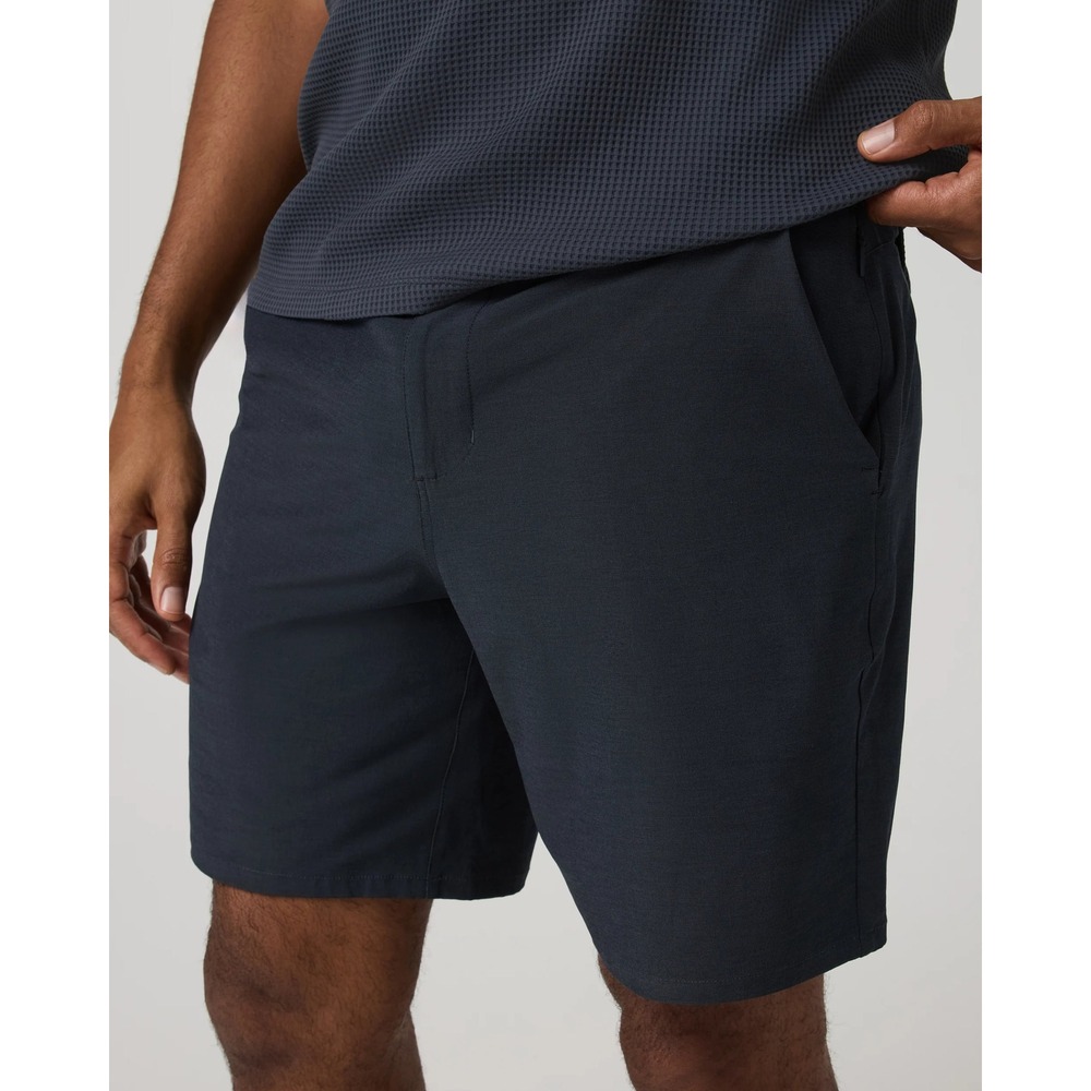 Vuori Aim Short 8" Navy Linen Texture Size 33 New With Tags